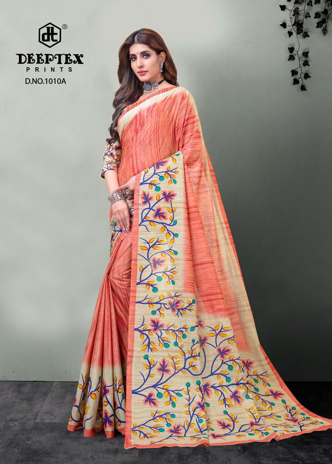 Deeptex Mother Queen 1 Printed Designer Wholesale Cotton Saree Catalog